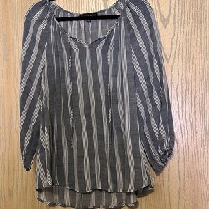 Light blue and white boho shirt